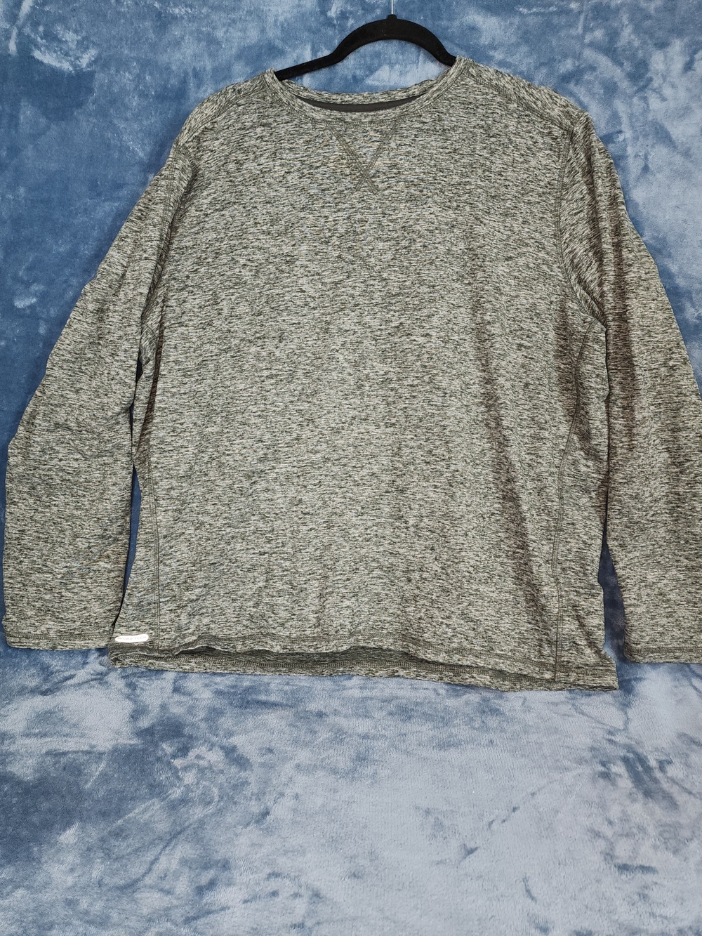 Free Country Men's Gray Marled Crewneck Sweater